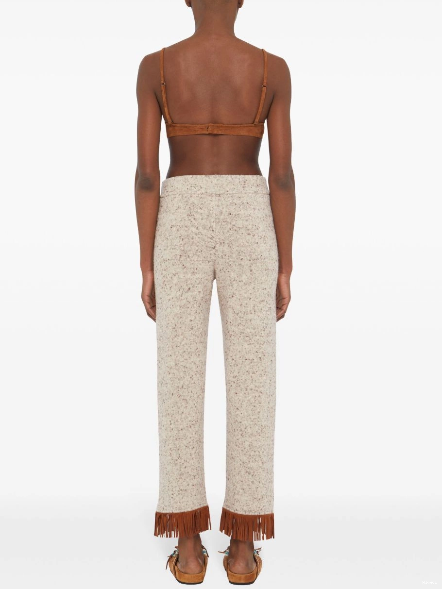Affordable Women fringe-detail Dreamscape trousers Alanui 0802